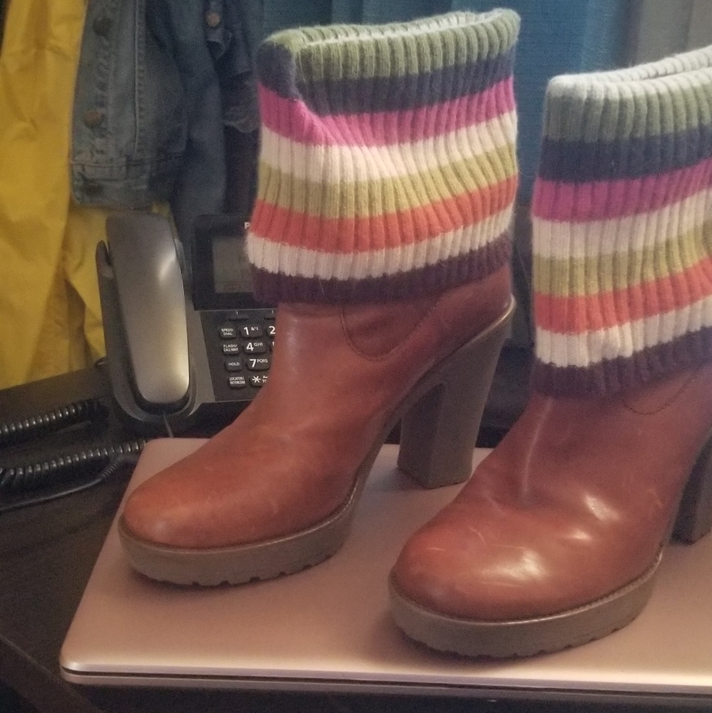 Coach Laurette Whiskey Sweater Boots